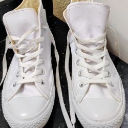 Authentic White Leather Converse