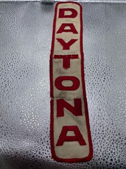 Vintage Red White Black Lettering Daytona Racing Patch 10” X 2" inches inch
