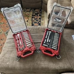 Milwaukee Packout SAE And Metric Socket Sets