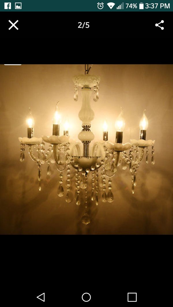New In The Box Very Elegant French Provincial White Glass Very Elegant French Provincial White Glass Chandelier 6 Lamp Arms Ceiling Light Lighting For In South El Monte Ca Offerup