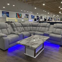 GORGEOUS POWER RECLINING WIRELESS CHARGING SECTIONAL SOFA LIVING ROOM SET ON SALE NOW OFFER ENDS 11/28/25!!!!!***