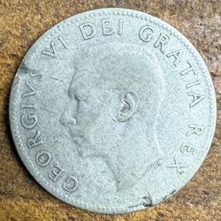 1952 Canada Silver Quarter 