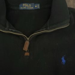 Polo Ralph Lauren Black Quarter Zip Pullover M