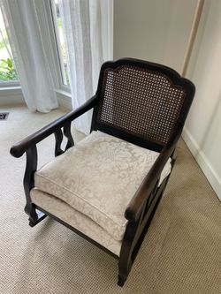 Vintage cane back sofa & rocker