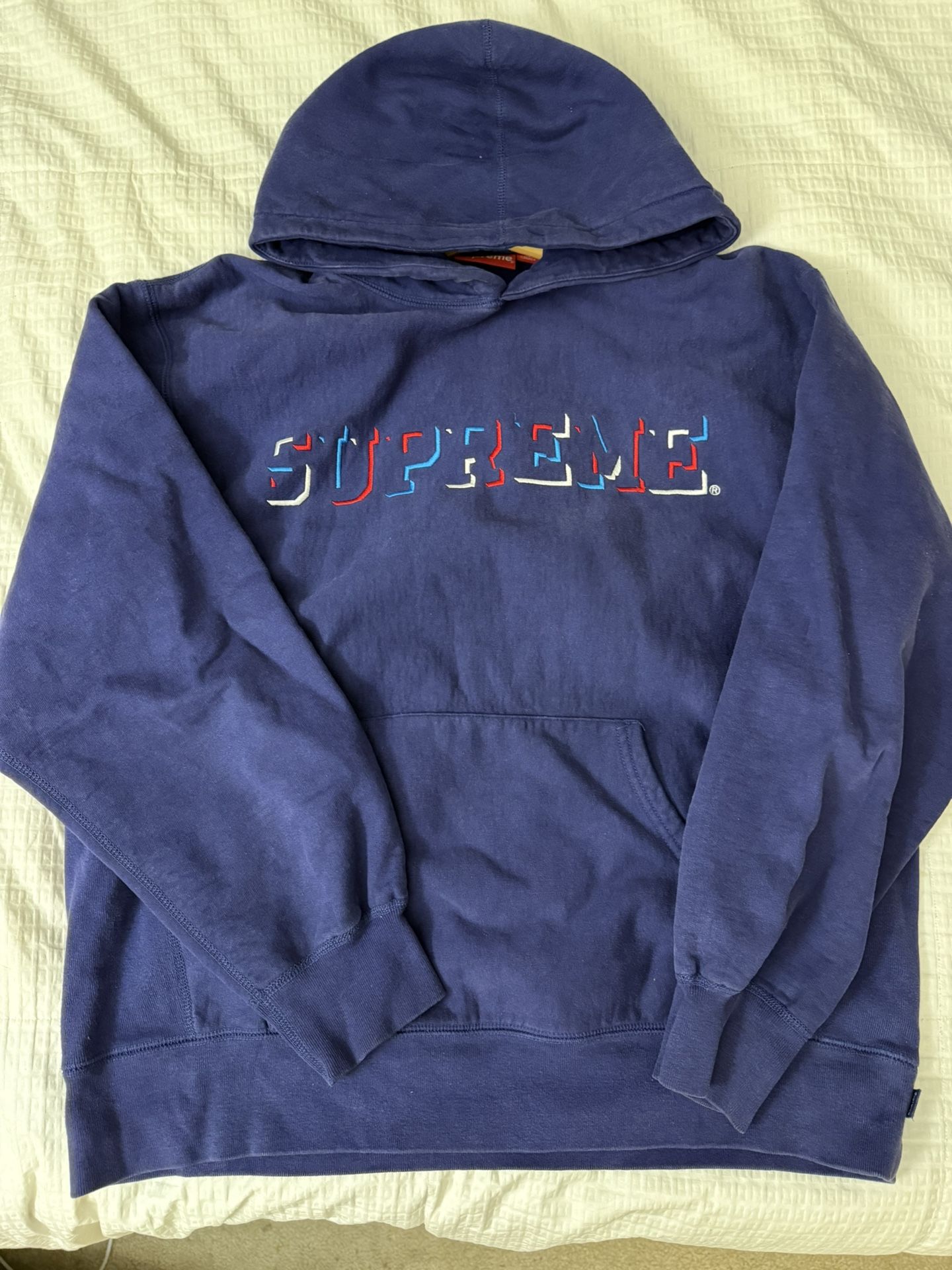 Blue supreme Hoodie Logo
