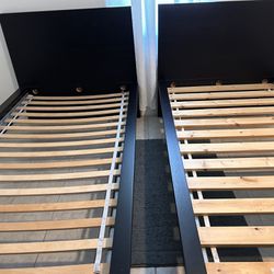 (2) IKEA Malm twin bed frame