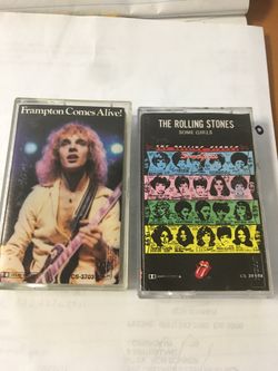 Rolling Stones some girls cassette Peter framton alive cassette