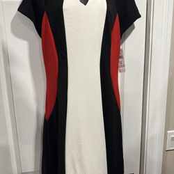 Modern Colorblock Sheath Dress - Size 14