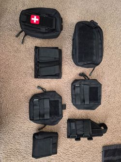 Multiple Molle Pouches