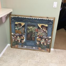 Flower Shop Wall Art Framed Canvas – Large 36x42