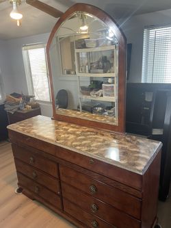 Dresser With Mirror And Night Stand