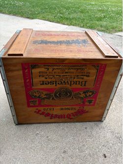 vintage Budweiser wooden beer crate