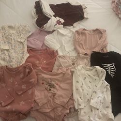 16 Long Sleeve 3-6 Month Bodysuits 