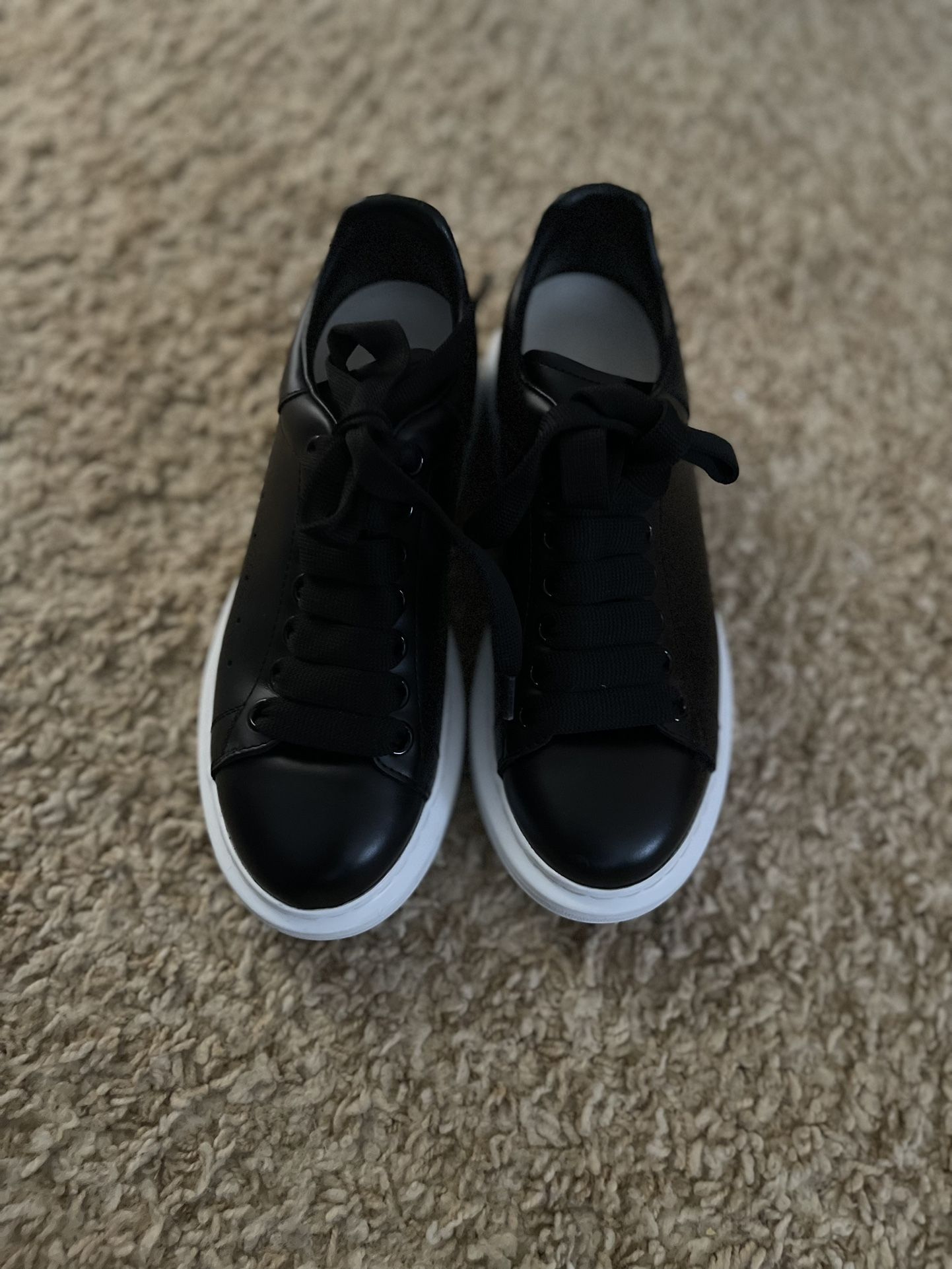 Black White Sole Mcqueens Women