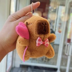 Capybara plush keychain
