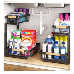 under the sink storage/organizer with pull out drawers