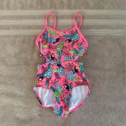 Girls Swimsuit Size XS 4-5 Normal Wear