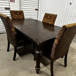 4 Chairs And A Beautiful Table - Needs Cleaning! 