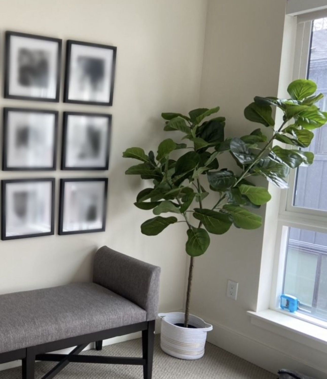 Fake Fiddle Leaf Plant With Adjustable Leaves. Almost 6ft