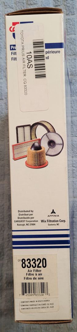 NOS Premium Air Filter CARQUEST 83320 fits Lexus, Toyota Prius