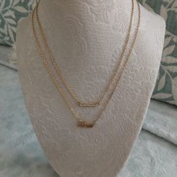 Fashion Gold 2 In 1 Libra Necklace 