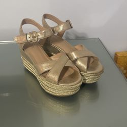 Aldo Gold Wedge Heel 