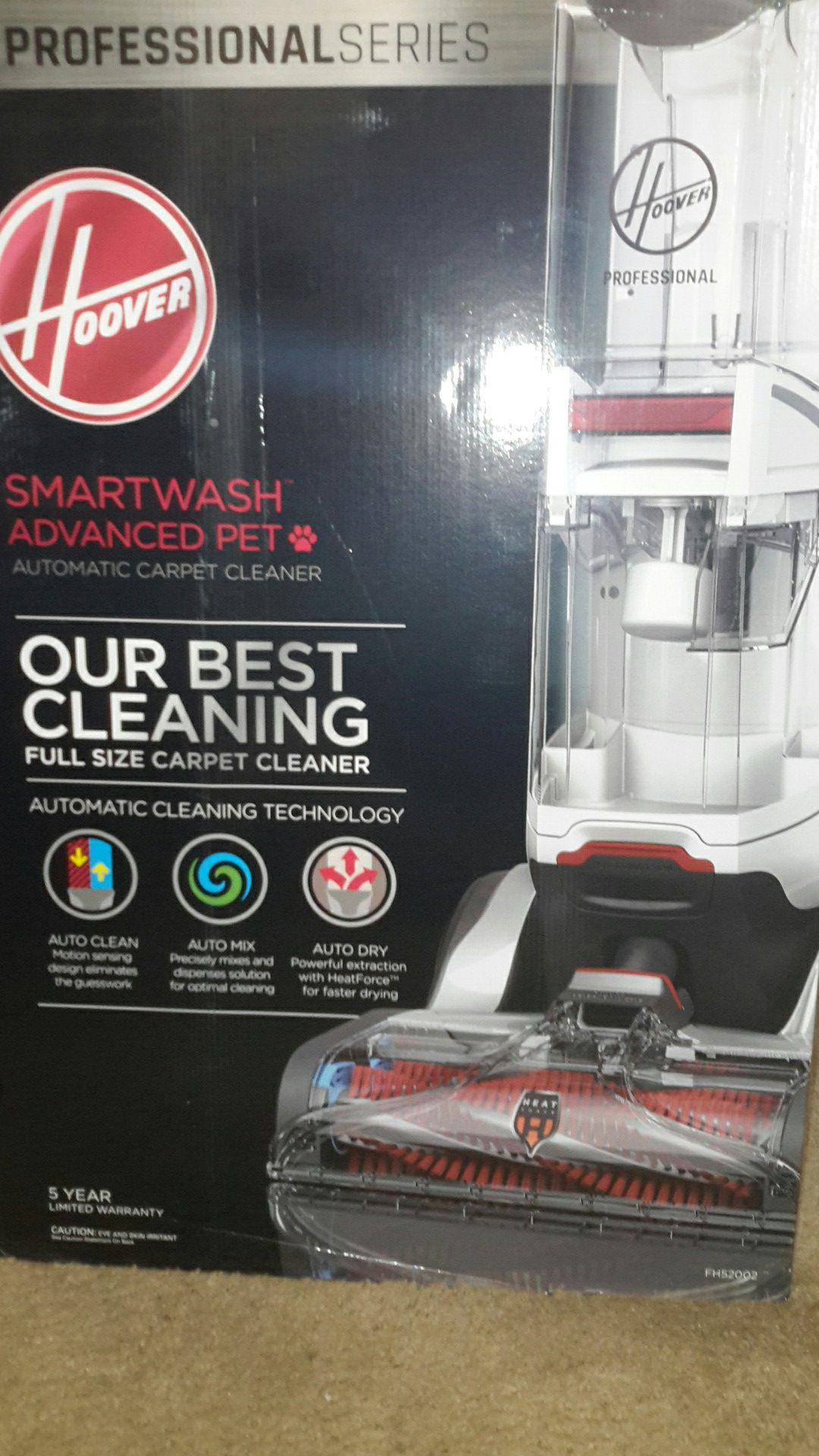 Hoover smart wash advanced pet automatic carpet cleaner
