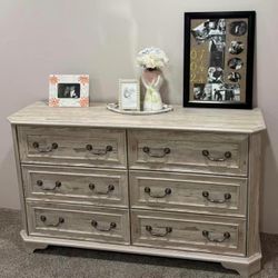 Rustic 6 Drawer Dresser