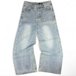light wash baggy denim