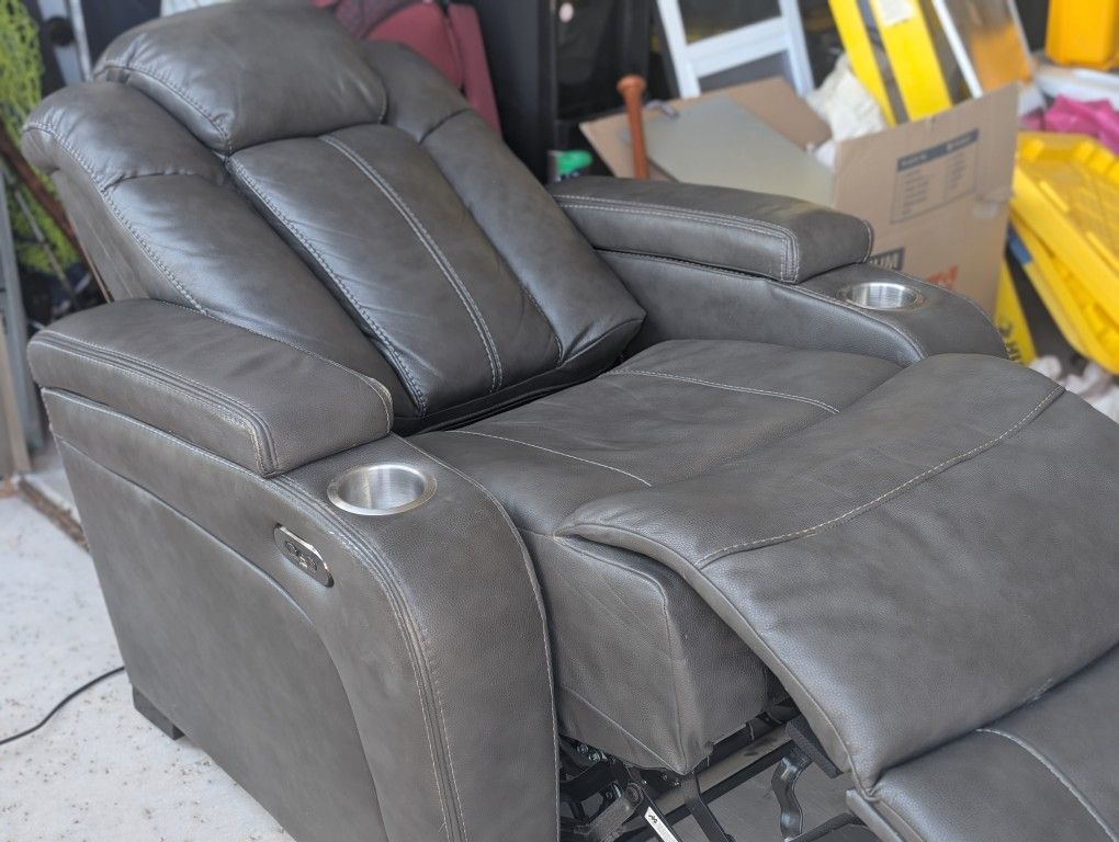All Leather Power Recliner