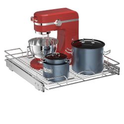 Cabinet Organizer (18" W X 21" D), Pull Out Drawers, Cabinet Pull Out Shelves For Base Cabinet Organization In Kitchen Bathroom Pantry, Bottom Mount, 