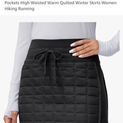 Santiny Puffer Insulated Skirt. 