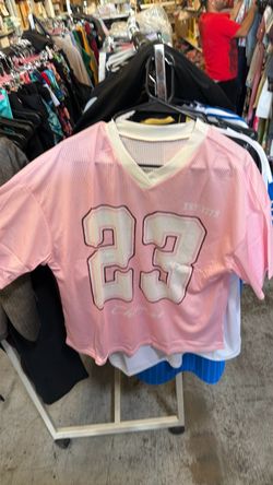 Pink #23 Mesh Football Jersey