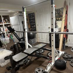 Squat Rack And Adjustable Bench
