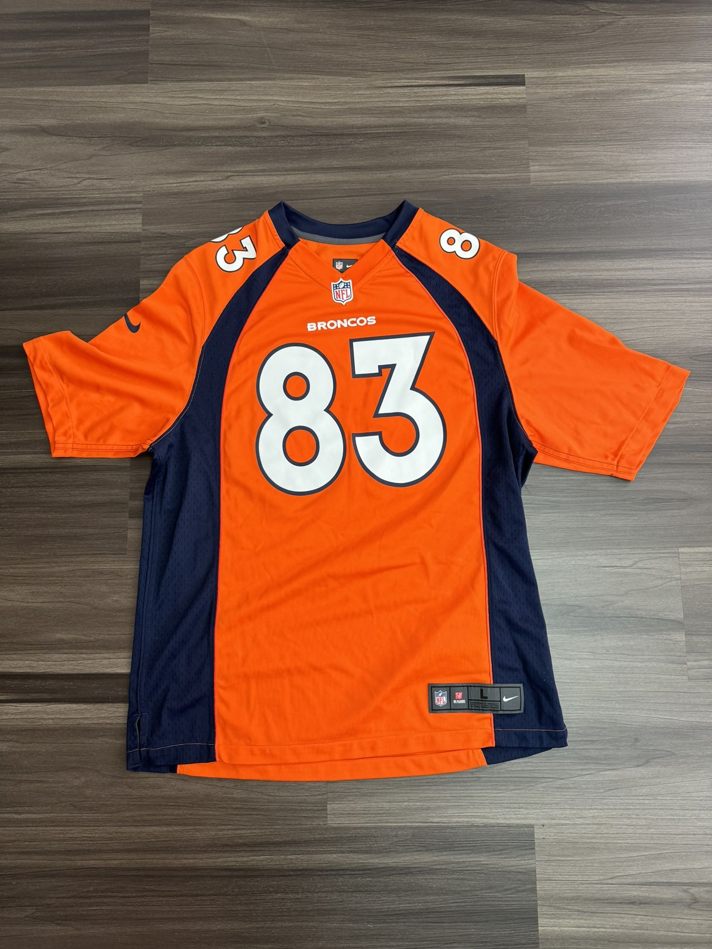Denver Broncos #83 Wes Welker Nike On Field Orange Jersey Men’s Large L