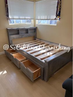 New full bed with storage - No mattress