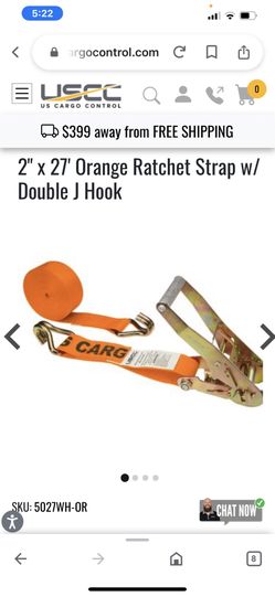 Ratchet straps hooks 2” x 227”