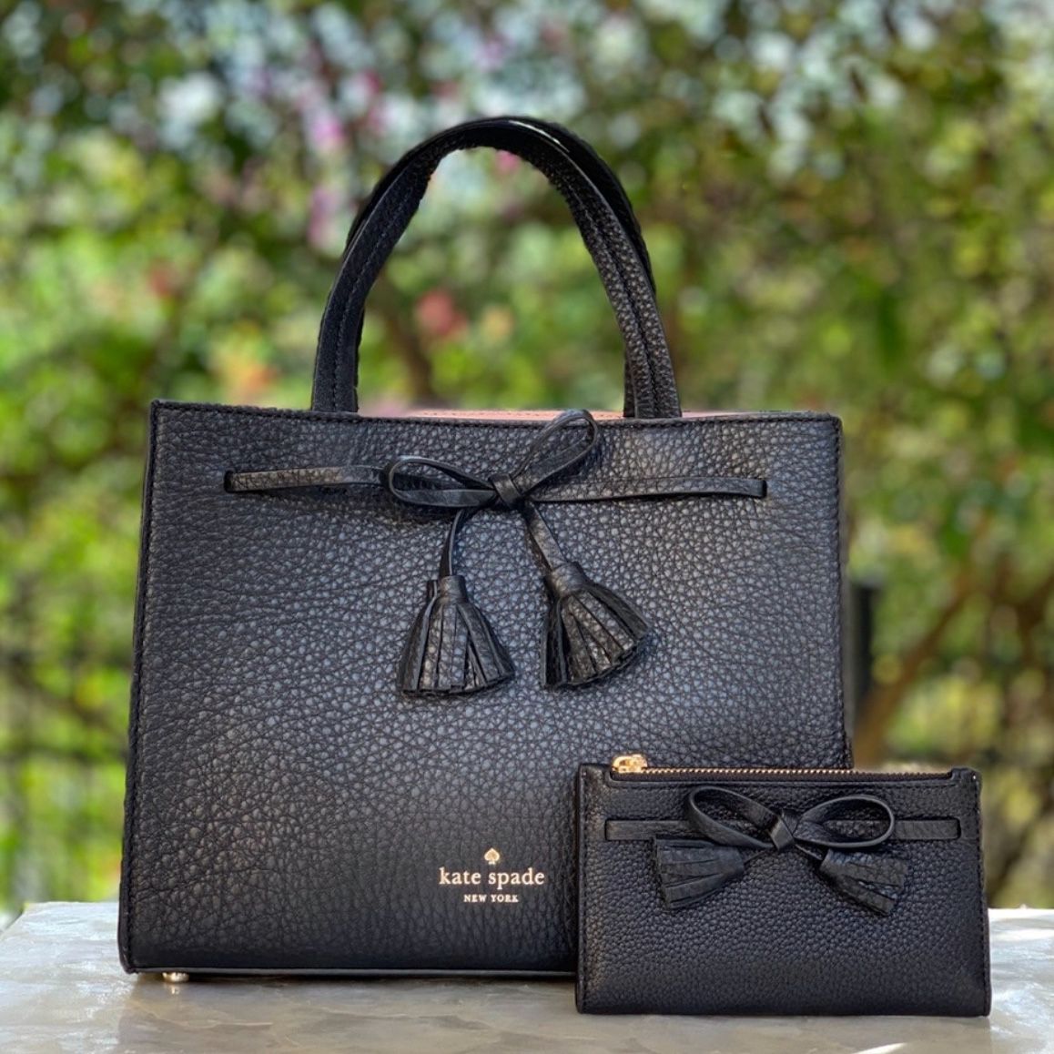 Kate Spade SM Hayes Leather Satchel Crossbody Bag / Wallet Set / brand new purse