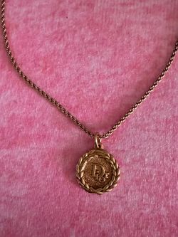 Christian Dior Gold Tone Pendant  with Chain