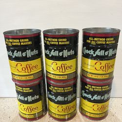 Vintage Chock Full O Nuts Coffee Cans (no Lids)