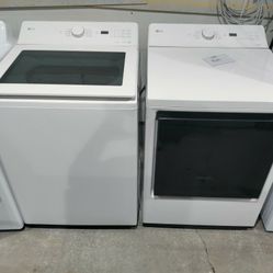 White Set LG Washer And Dryer 
