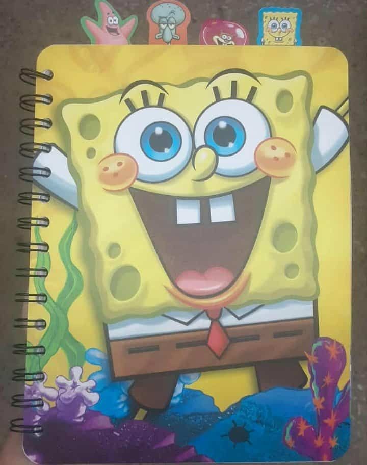 New Spongebob SquarePants Tabbed Journal Book