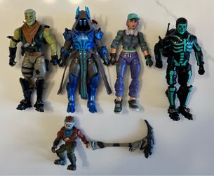 Fortnite Figures:  Ice King, Brite Bomber, and Green Glow Skull Trooper