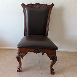 Wood/ Leather chairs