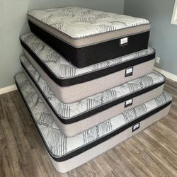 Queen Bamboo Plush Comfort Europillow Top 12inch Mattress!