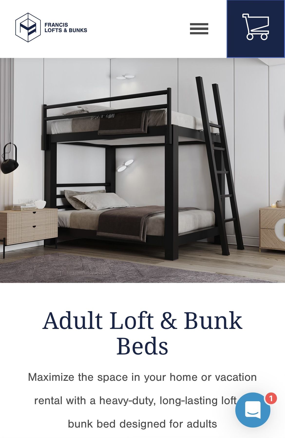 Queen over queen bunk beds