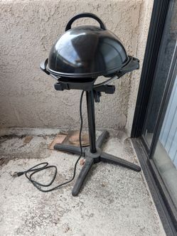 George Foreman Indoor/Outdoor Electric Grill with Stand – Works Great