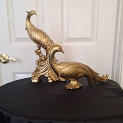 Syroco MCM Bird Pair Gold NICE!