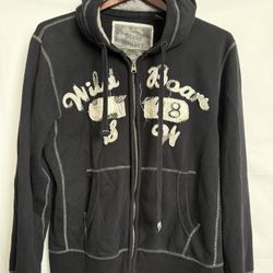 Blade Wilder Men’s Hoodie XL – Black Zip Up Sweatshirt with Graphic Print