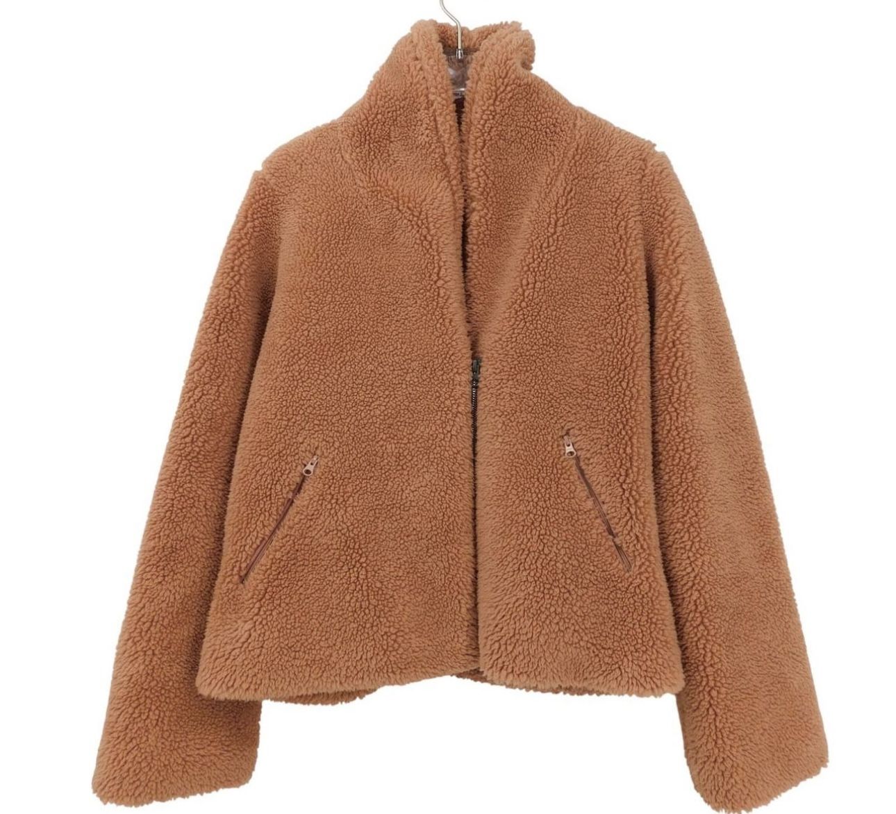 Alo Yoga Women's Bomber Jacket. Brown. Cozy Up Jacket Faux Fur. Size L.